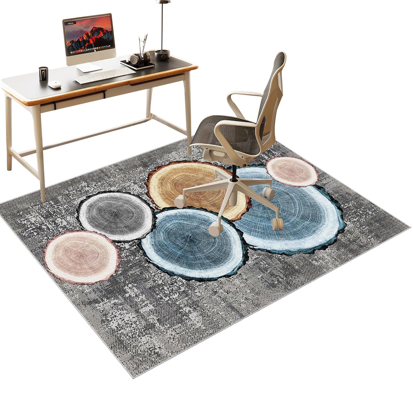 Desk Chair Mat for Carpet Floors, Office Chair Mat for Hardwood Floor, Computer Gaming Chair mat for Hard Floor, Computer Rolling Chair Mat for Home and Office Floor Protector Mat Rug 120 x 150 cm โ image 1