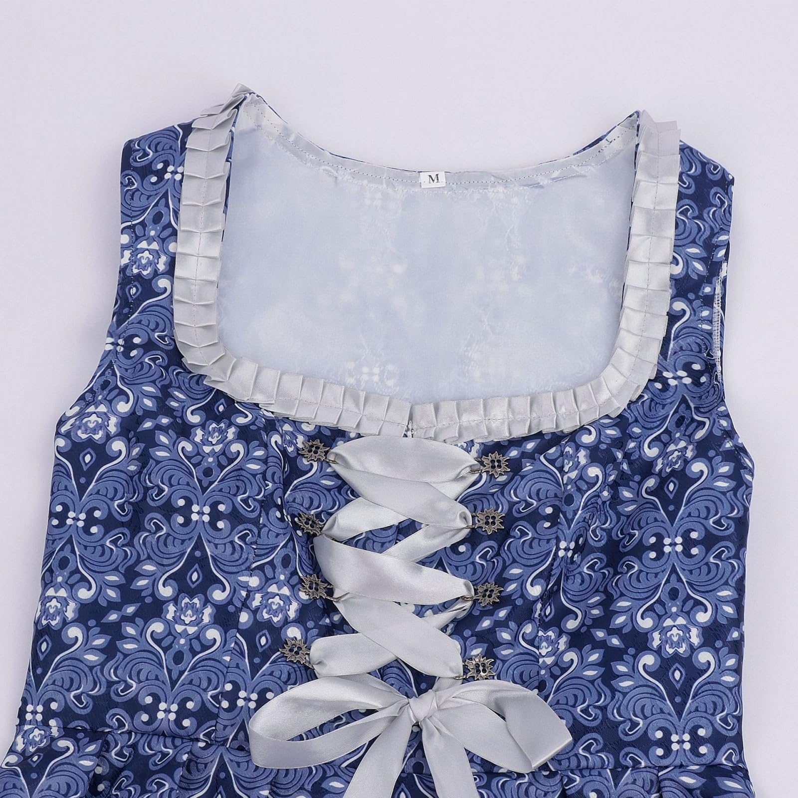 Dirndl Damen Oktoberfest Dirndlkleid, Trachtenmode mit Trachtenbluse Spitze Midi Rock Schürze,Trachtenkleid Volksfest für Oktoberfest,Volksfest, Junggesellenabschied
