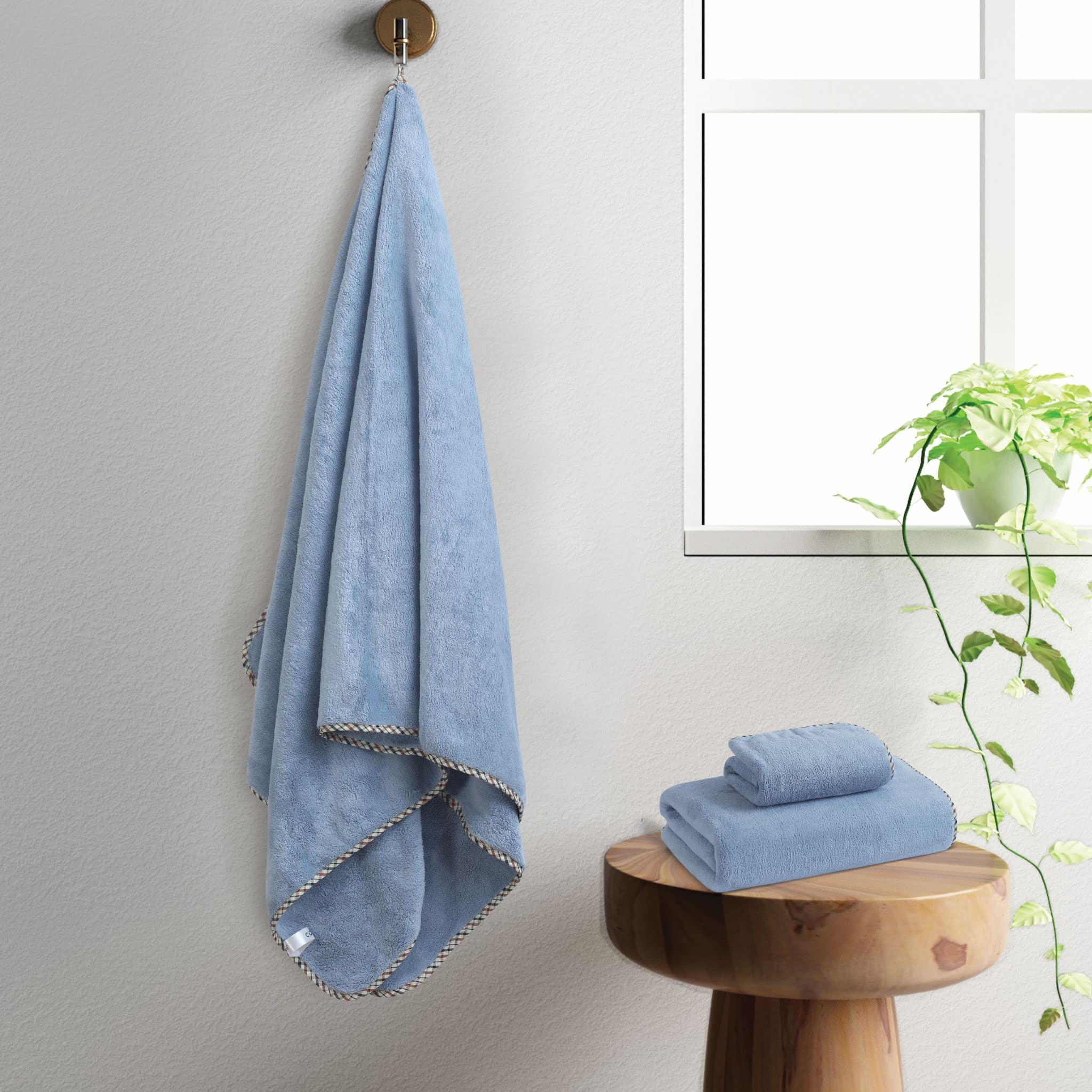 SPREAD SPAIN Microfiber Towels for Bath | Coral Large Bath Towel | Extra Soft Plush & High Absorbent |360 GSM | Bath Towel for Men and Women |70x146 cm (American Denim) (B09CQ9WT8K) Amazon Price History, Amazon Price Tracker