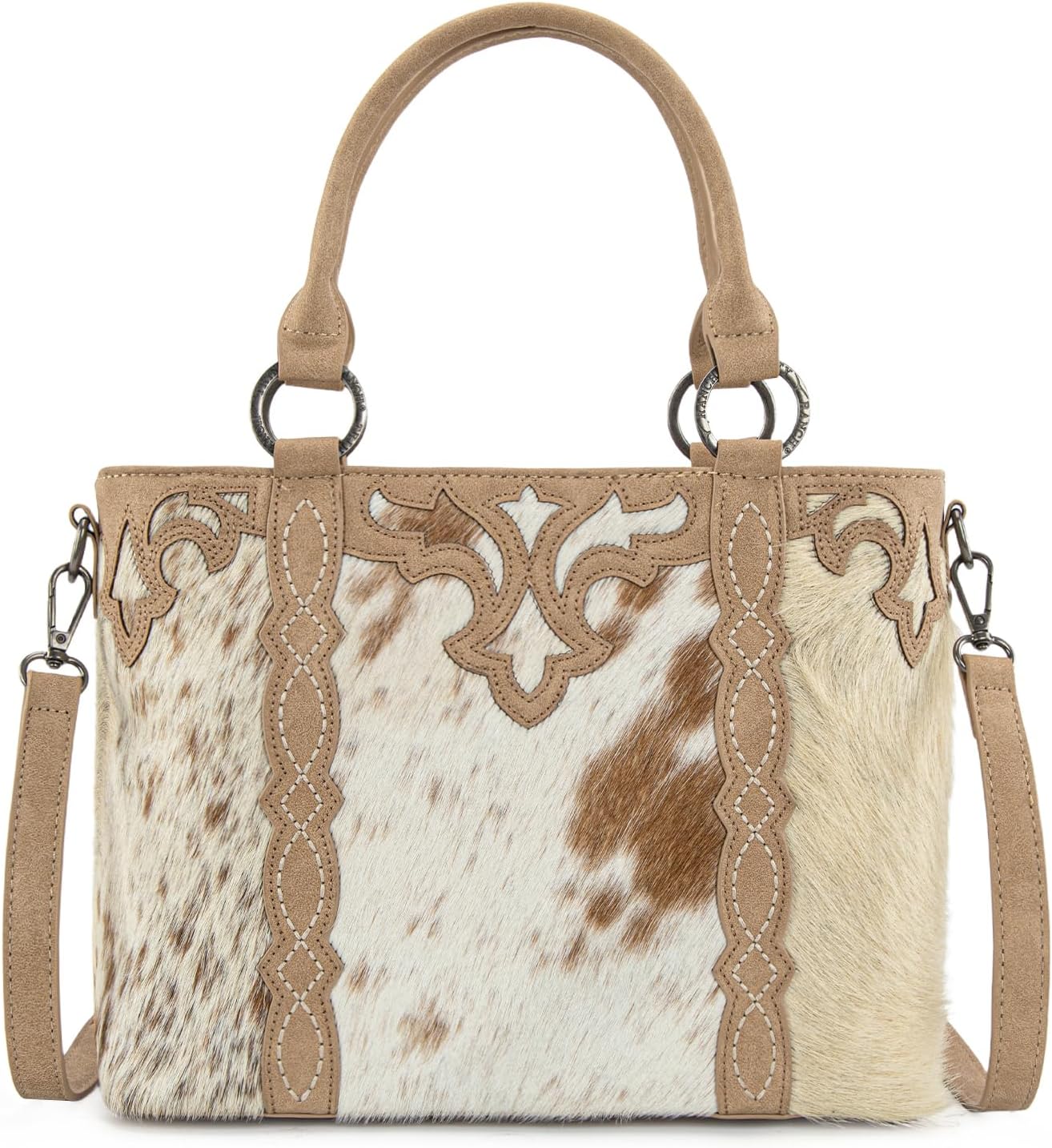Trinity Ranch Tote Bag for Women Genuine Hair-On Cowhide Western Handbag