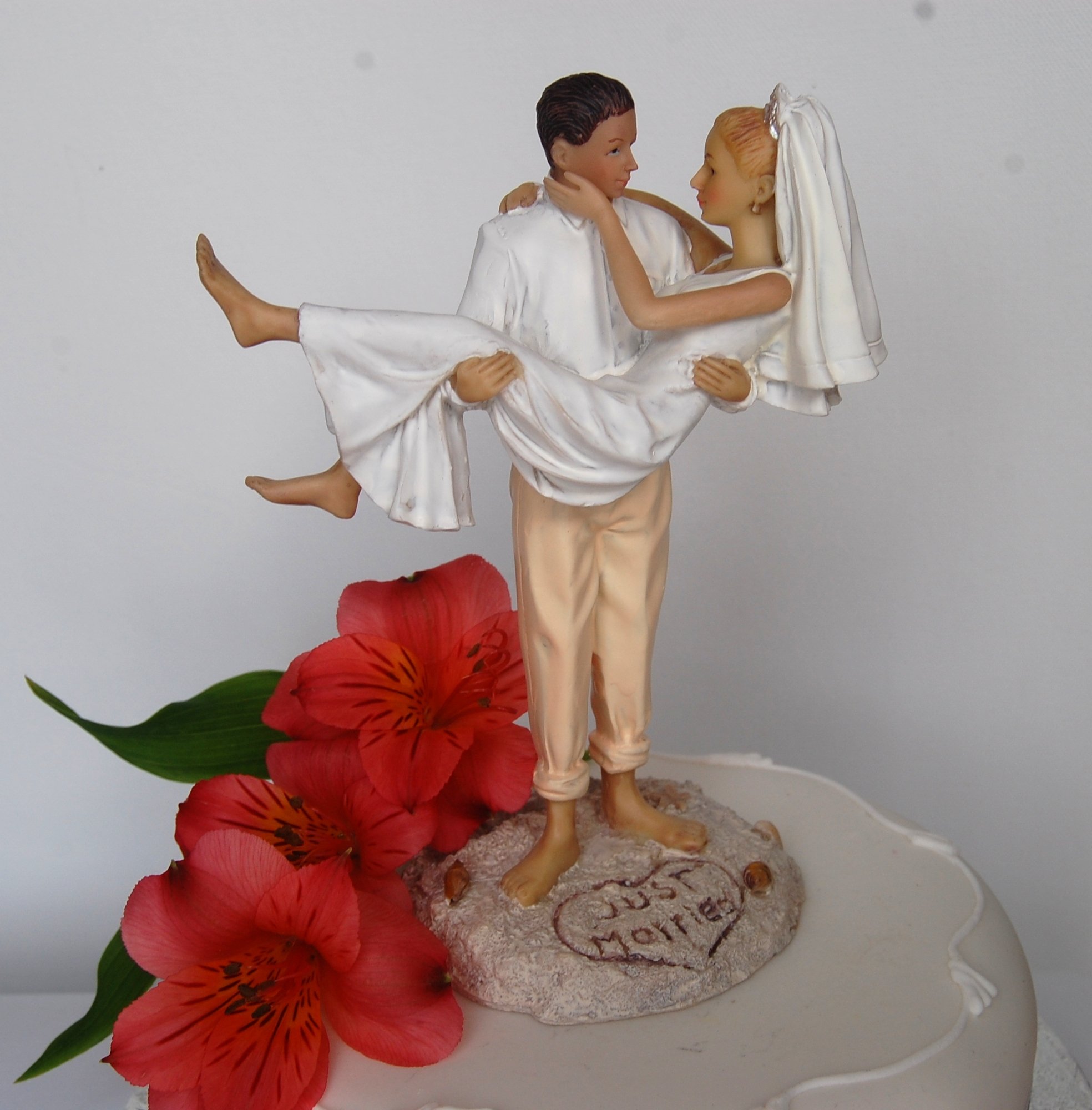 Cake toppers plage décoration de gâteau de mariage thème mer figurines mariés