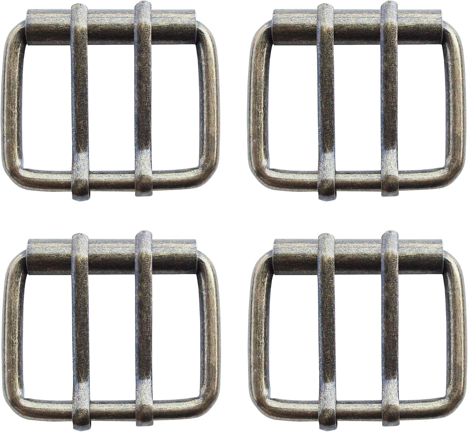 4 Pieces 40mm Replacement Roller Belt Buckle,1½ Inch Double Pin DIY Leathercraft Hardware Garment Army Belt Buckle