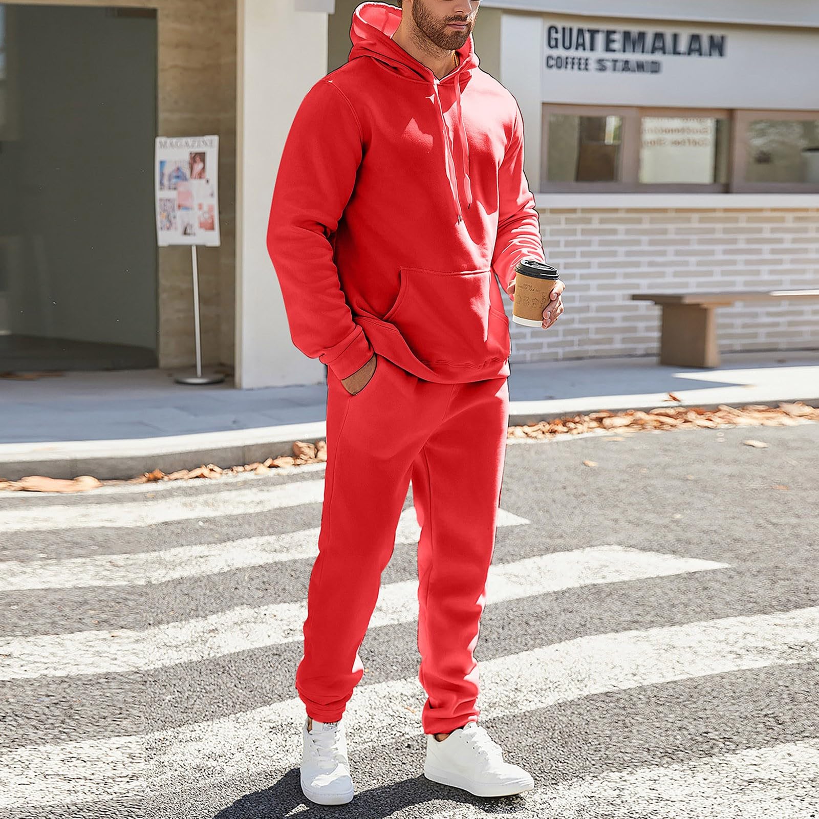 Tuta Uomo Completa Tuta Running Uomo Tute Da Ginnastica Da Donna 3Xl Cotone Con Cappuccio Felpata Completo Invernale Tempo Libero Completa Donna Inverno Jogging Track Suit for Men Taglie forti
