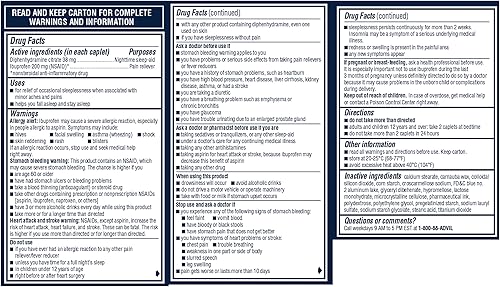 Miniatura 22 de Advil PM Pain Reliever and Nighttime Sleep Aid, Ibuprofen for Pain Relief and Diphenhydramine Citrate for a Sleep Aid - 120 Coated Caplets and Pain
