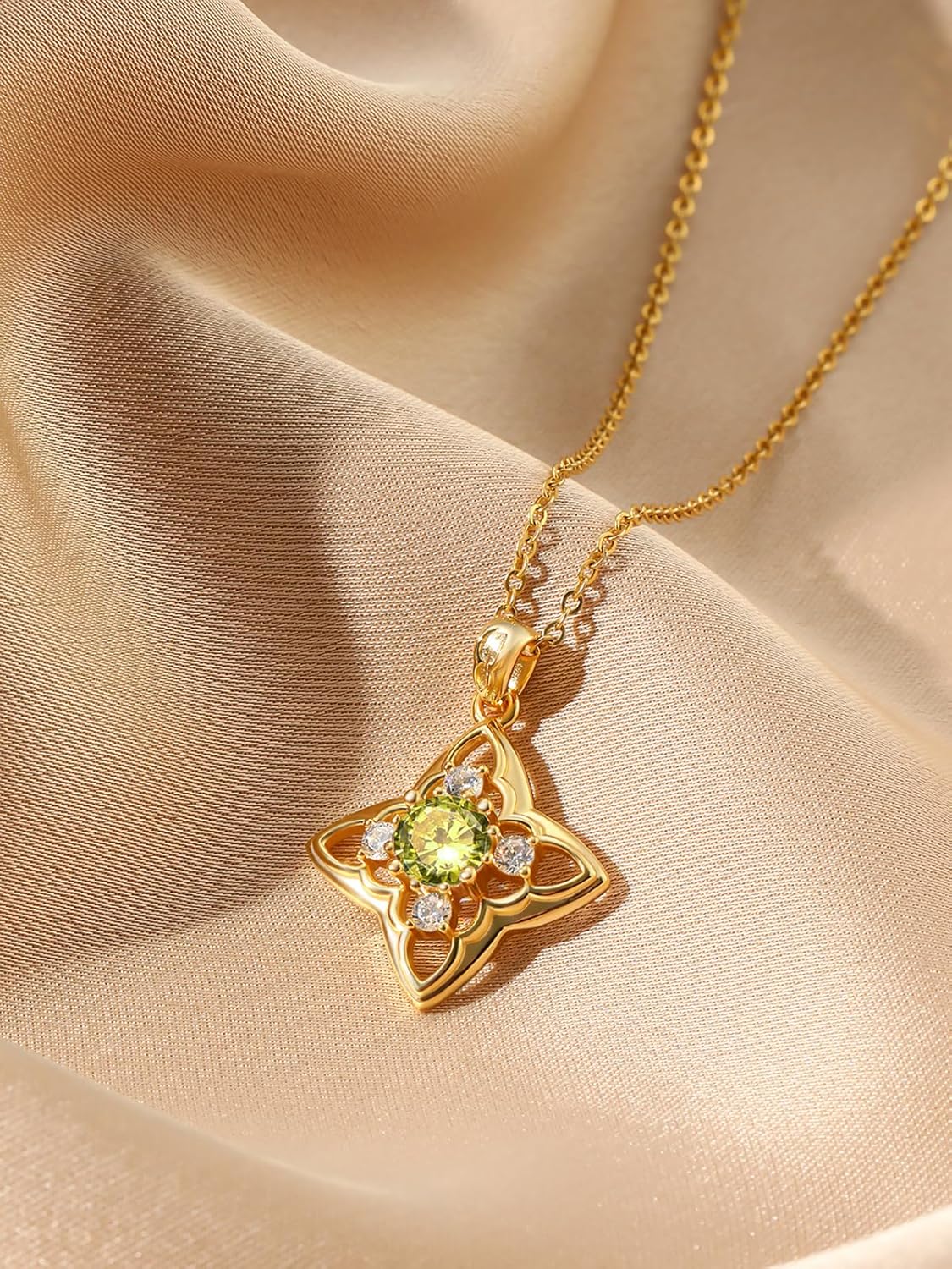 Mother's Day Gift for Mom Rose/Clover/Sun Moon/Lotus/Phoenix/Infinity Birthstone Pendant Necklace Jewelry Anniversary Birthday Gifts for Wife Mom Family Members Friend