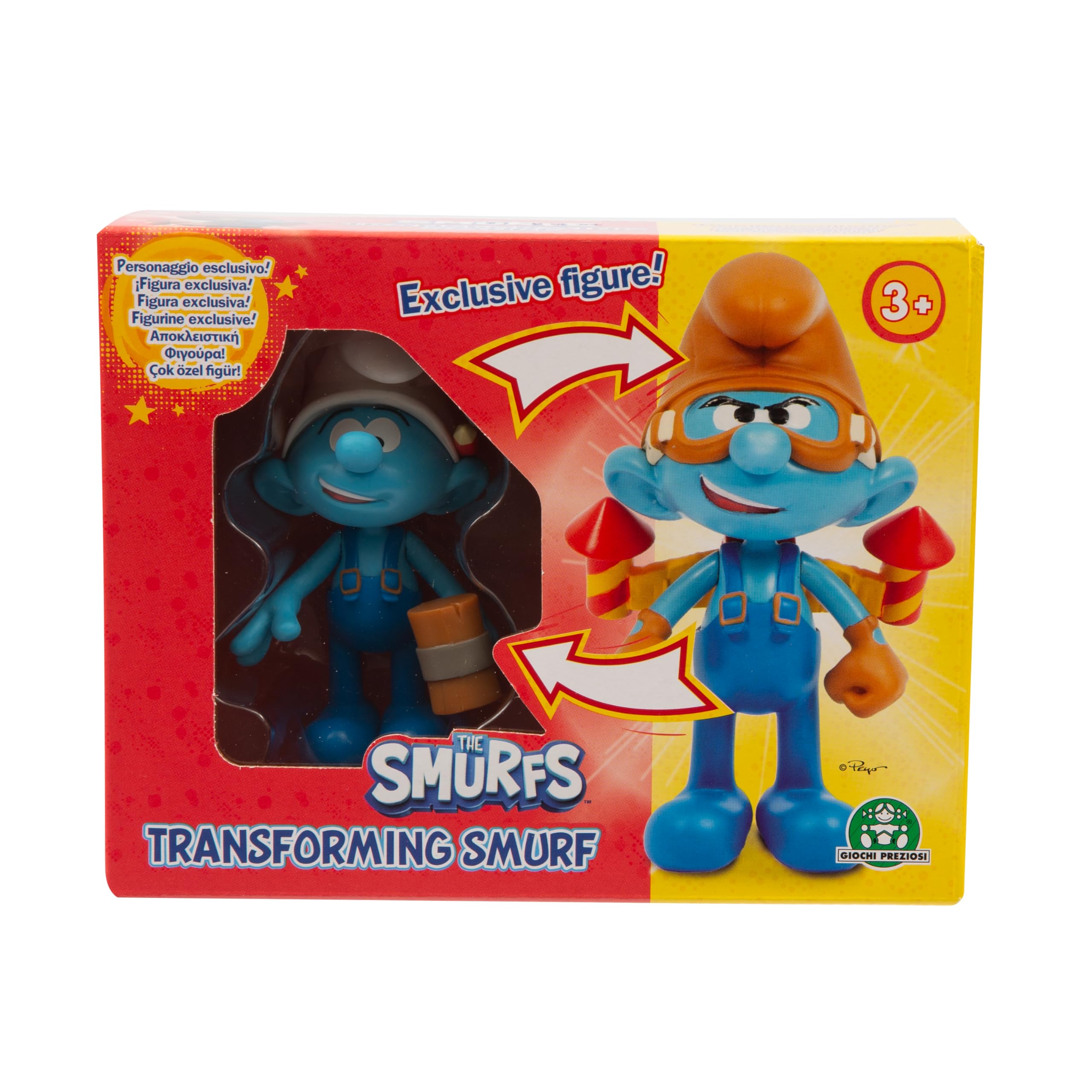 スマーフM The Smurfs – Transformation Figurine – Handyman Smurf, PUF 232