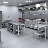 Vista 286 de Mesa de trabajo de acero inoxidable, mesa de metal