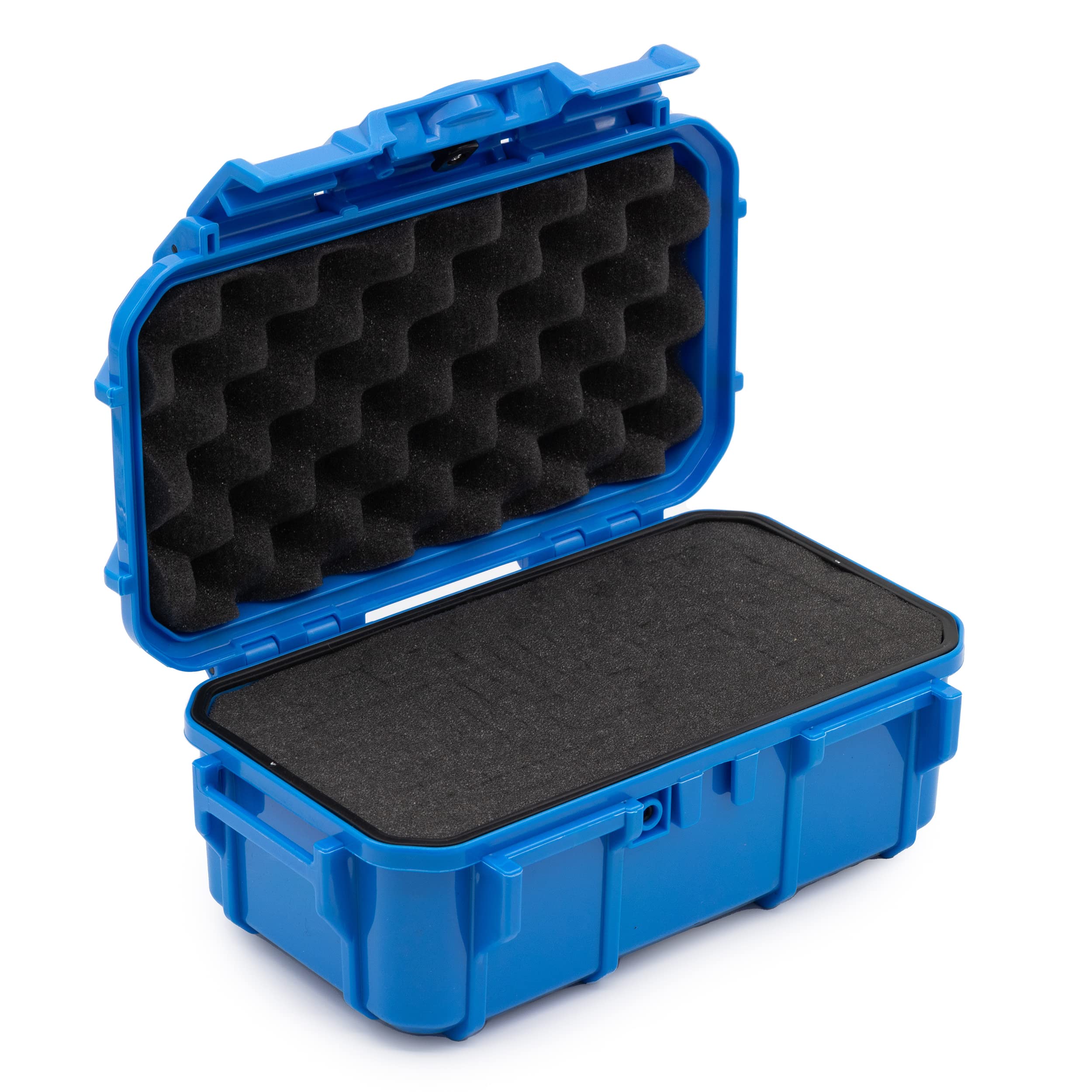 EvergreenEvergreen 57 Waterproof Dry Box Protective Case with Pick & Pluck Foam - Travel Safe/Mil Spec/USA Made - for Cameras, Phones, Hiking, Boating, Water Sports, Action Cams (Blue)