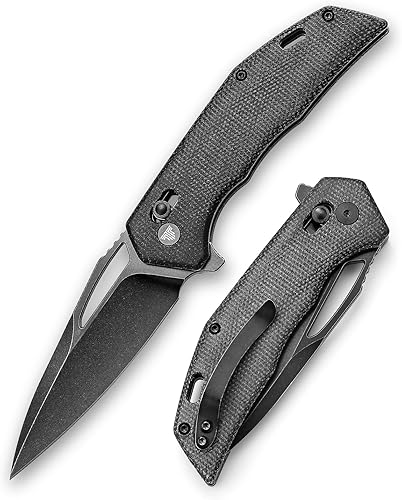 Cuchillo plegable de bolsillo para hombres, transporte diario, cuchillo con clip para EDC camping al aire libre, hoja de acero 14C28N de 3.38 disponible en Yaxa Peru