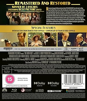 The Godfather 4K UHD: Amazon.co.uk: Francis Ford Coppola, Marlon