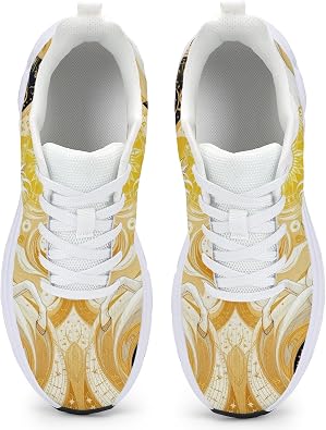 Mens Fashion Sneakers - Abstract Pattern, Ideal for Casual Walking & Intense Gym Training