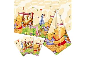 3PCS Bear Party Tablecloth, Baby Shower Table Cover, Birthday Party Table Cover,...