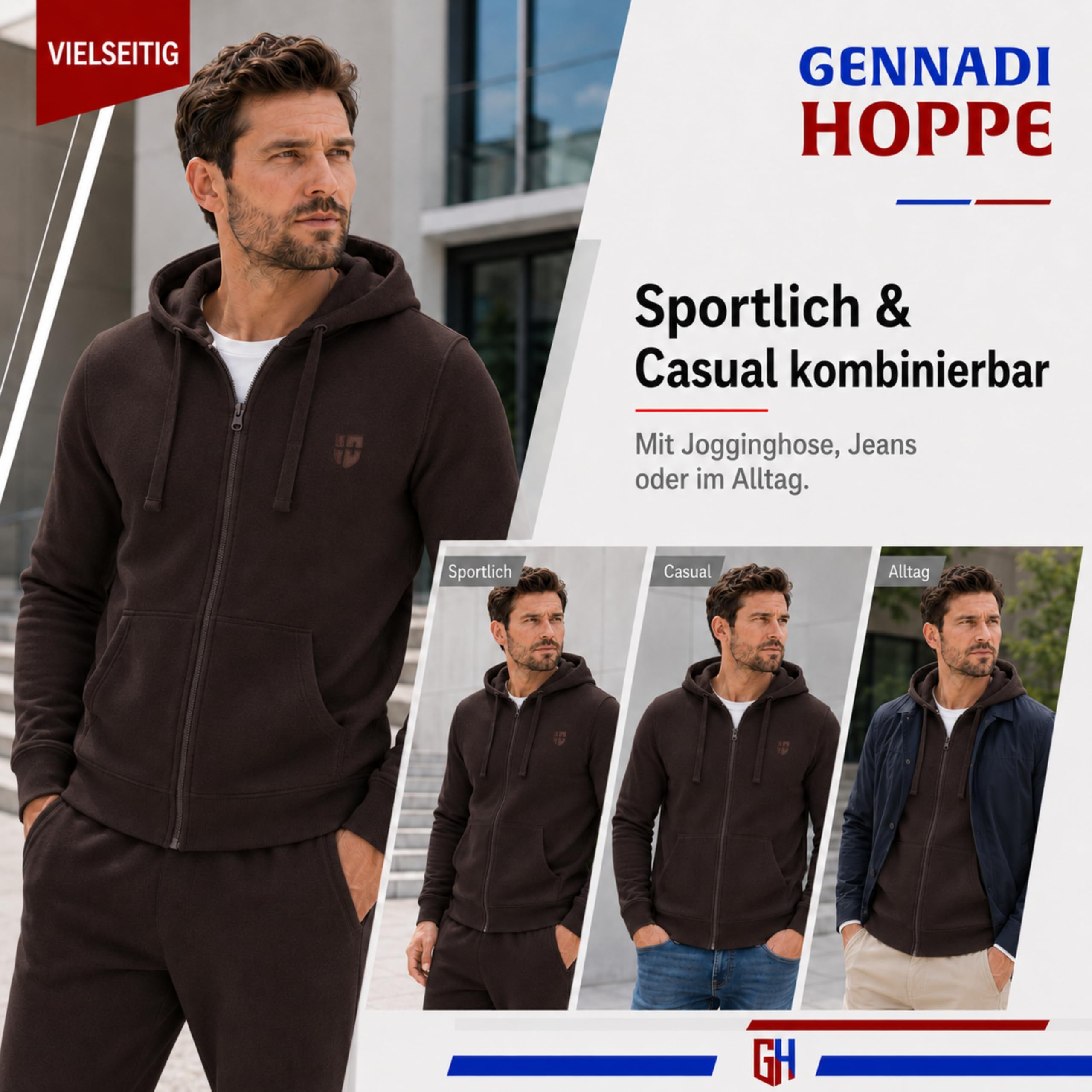 Chaqueta de chándal para hombre con capucha