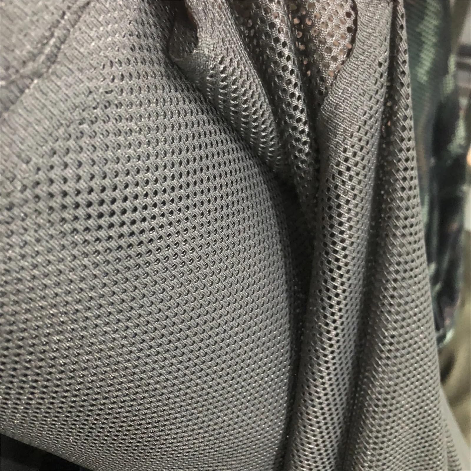 Marrón verde gris negro tela de malla tela transpirable ropa casco cubierta DIY(Color 2)