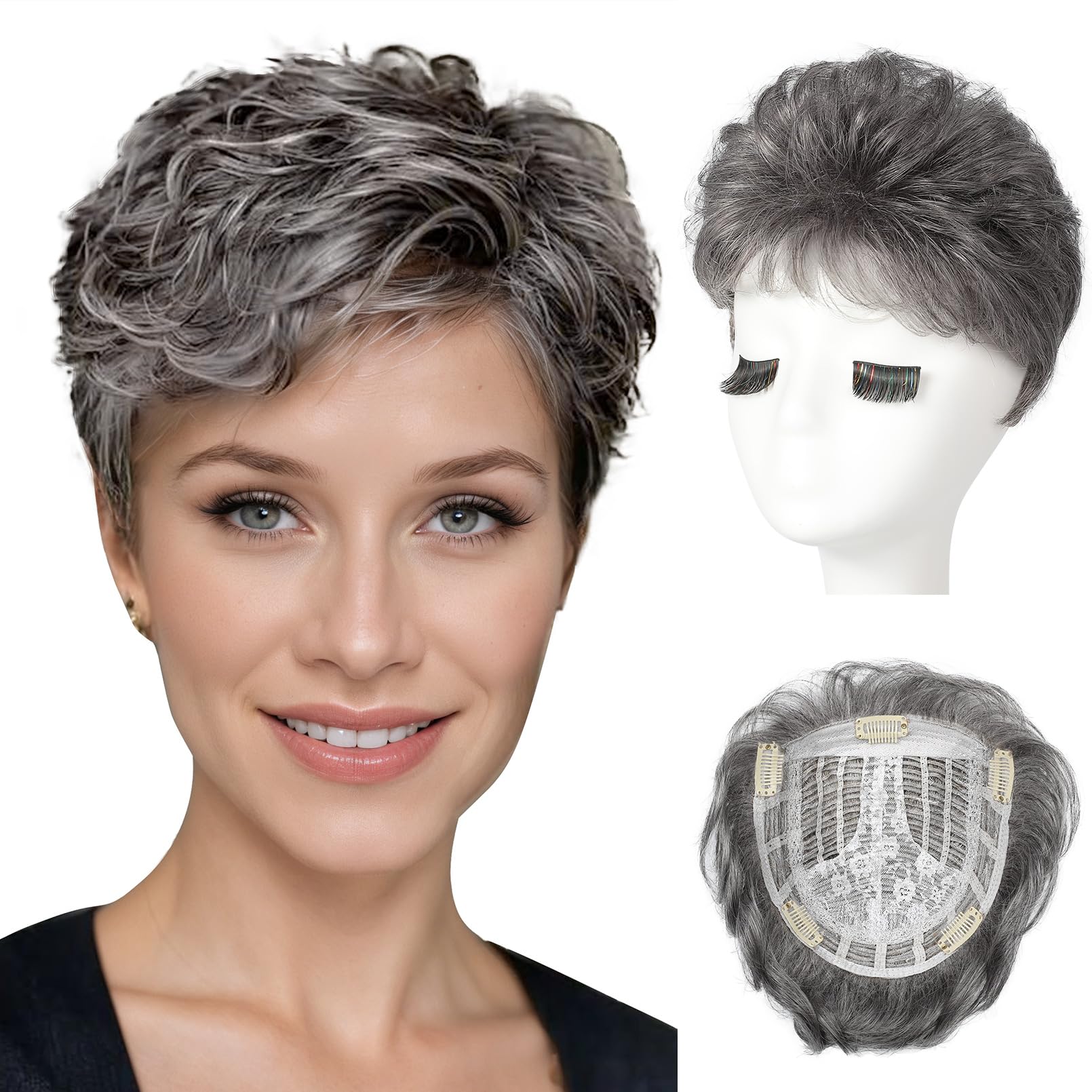Photo 1 of REECHO Hair Topper - Steel Gray