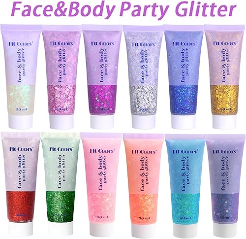 Brillo corporal rosa melocotón, gel de purpurina de cara de sirena, conciertos de cantante, accesorios para festivales de música, accesorios para