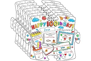 Zoyeven 45pcs 100th Day of School Coloring Posters