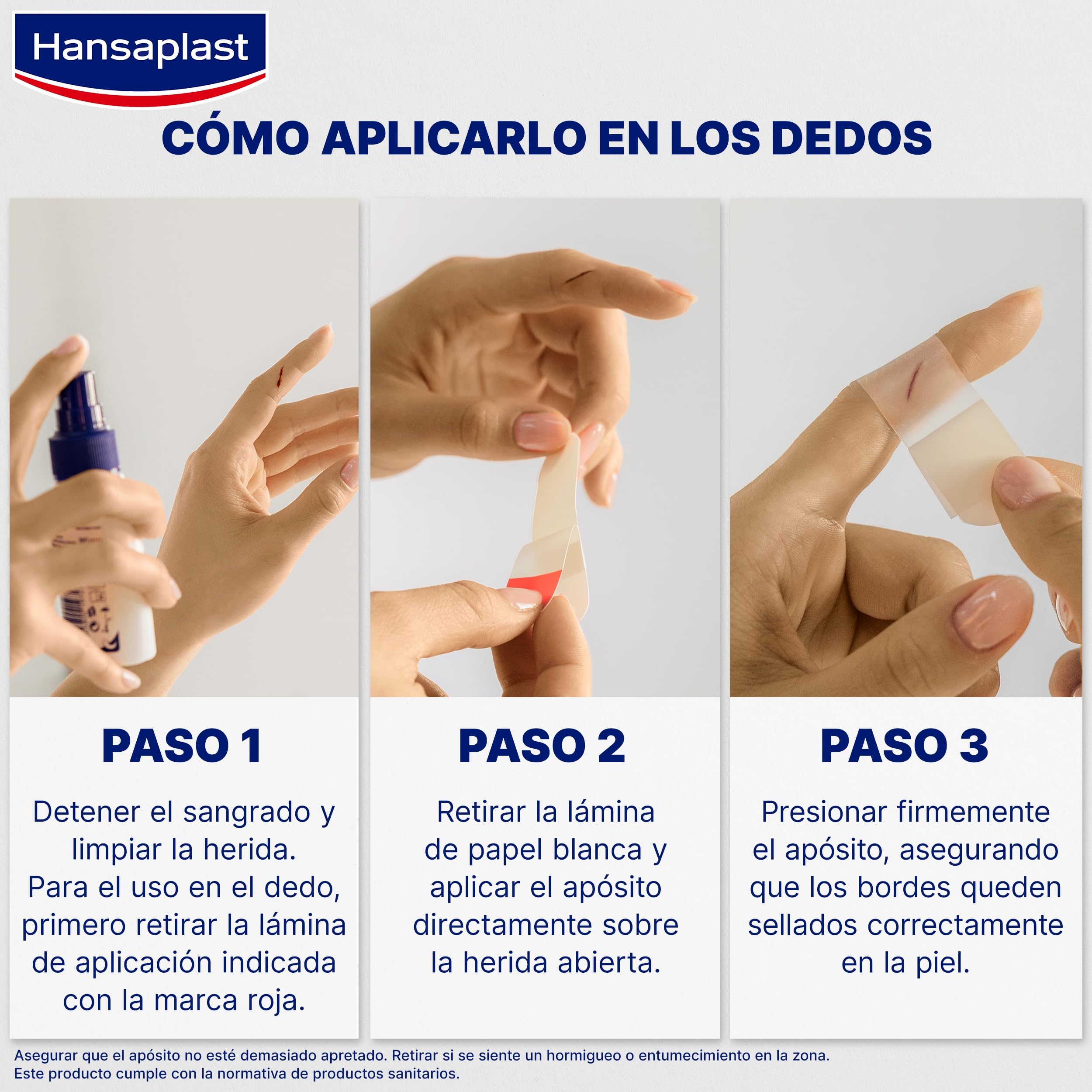 Hansaplast Apósitos Hidrocoloides (S - 10), Apósitos adhesivos 100% Impermeables para Curación Rápida, Apósitos para Dedos, Ultrafinos y Flexibles, Adhesión Extrafuerte, Protege como una segunda piel