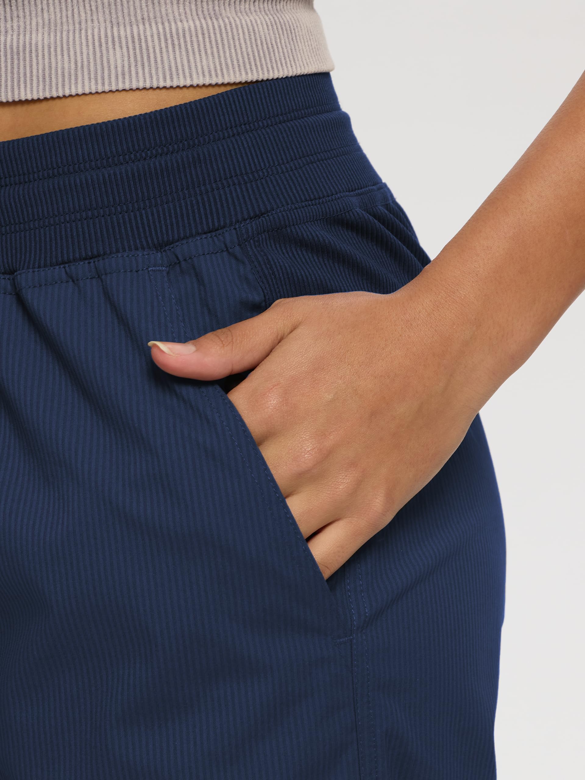 SEVEGO Pantalones de estudio de baile ligeros con entrepierna de 30, 32, 34 y 36 pulgadas de alto para mujer, pantalones de estudio de baile fruncidos para entrenamiento, atléticos, casuales