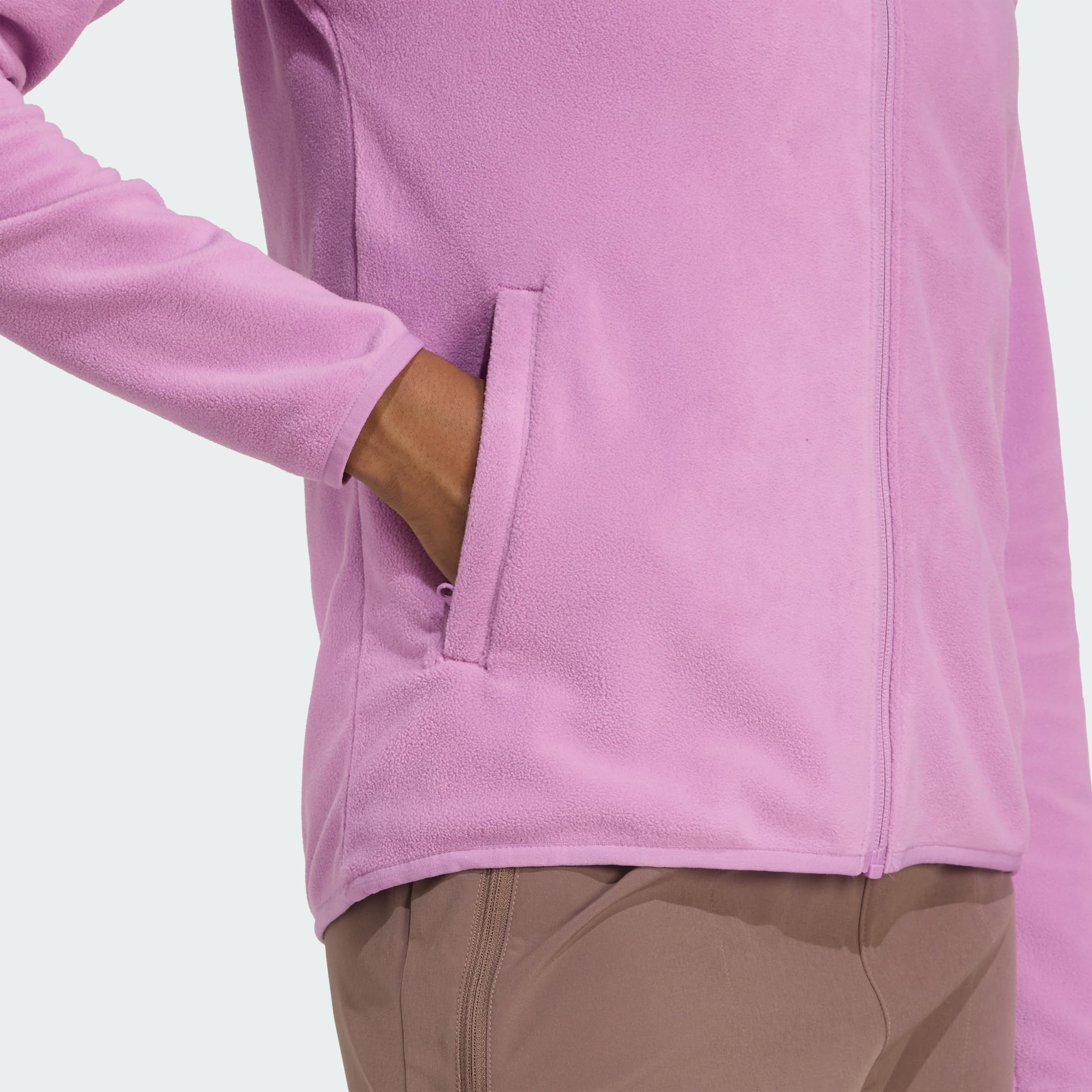 adidas Women's Chaqueta de felpa con cremallera Multi Essentials