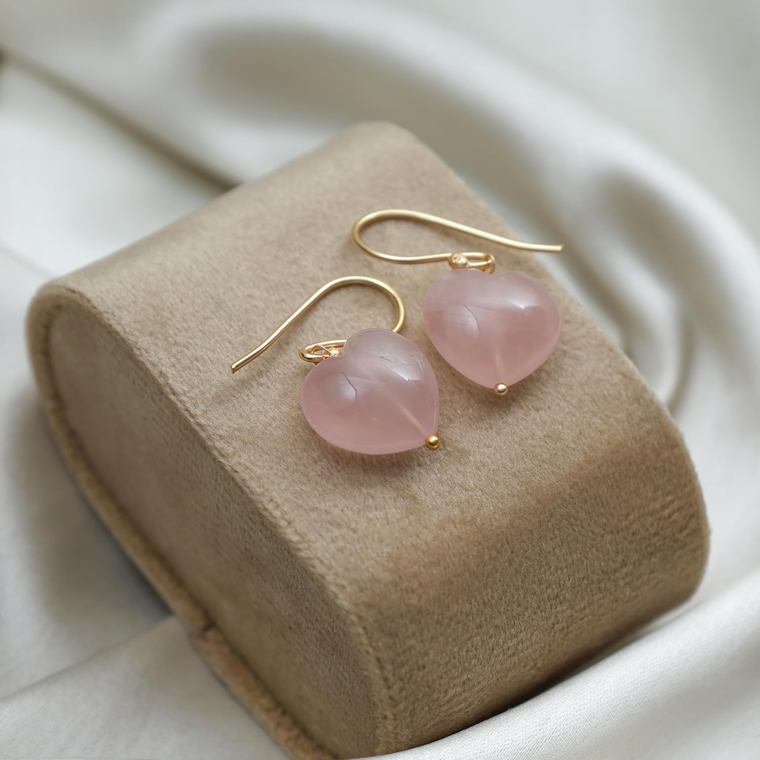 Gempires Natural Heart Crystals Earring, Heart Gemstone, Energy Healing Crystals, Birthday, Gift for Her, Gemstone Jewelry - Image 4