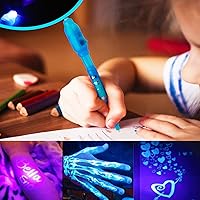 Vista 6 de Invisible Ink Pen 24Pcs Spy Pen with UV Light Magic Marker Kid Pens for Secret Message and Birthday Party,Writing Secret Message for Easter Day