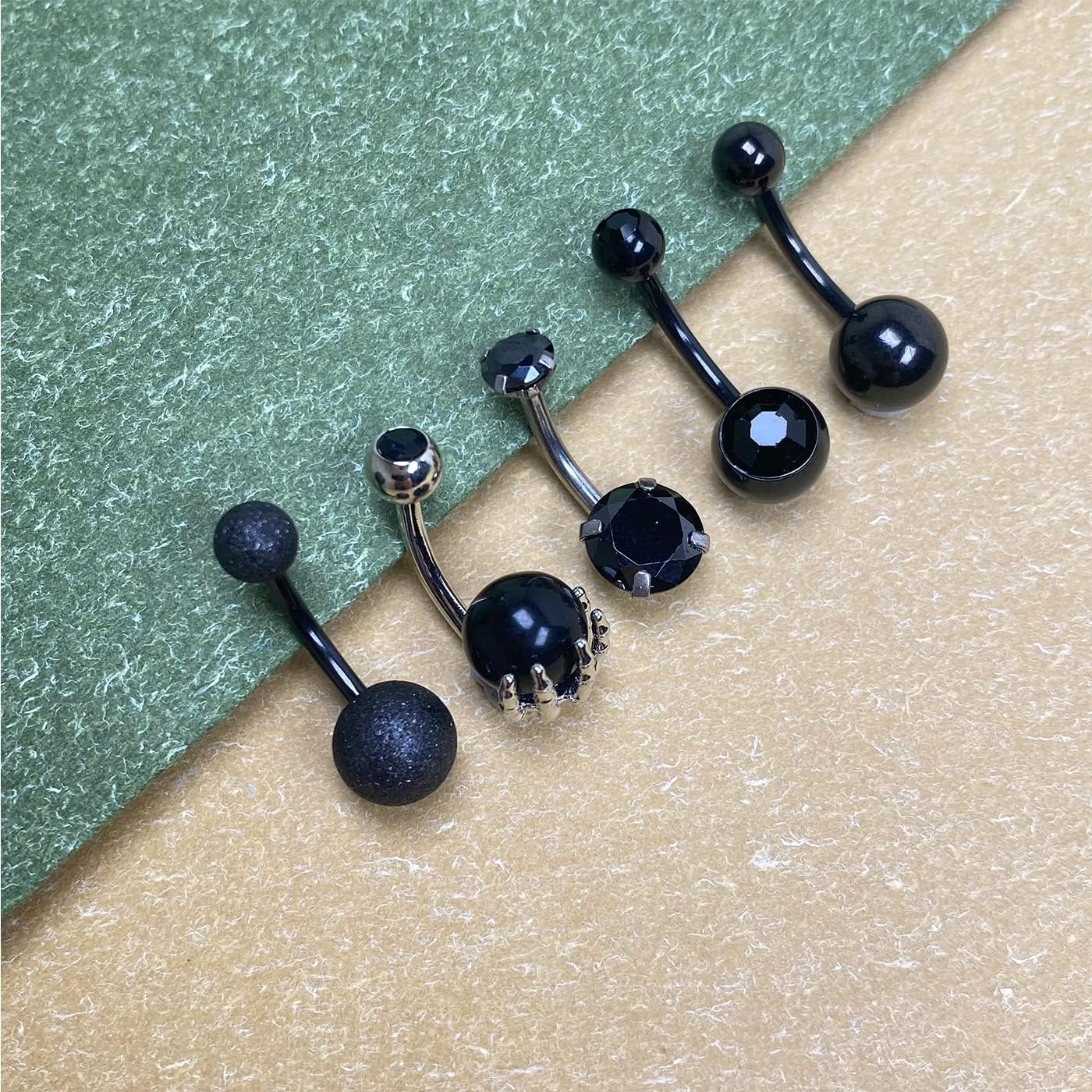 JFORYOU Belly Button Rings Stainless Steel 14G CZ Opal Navel Rings Barbells Women Girls Belly Piercing Jewelry - Image 4