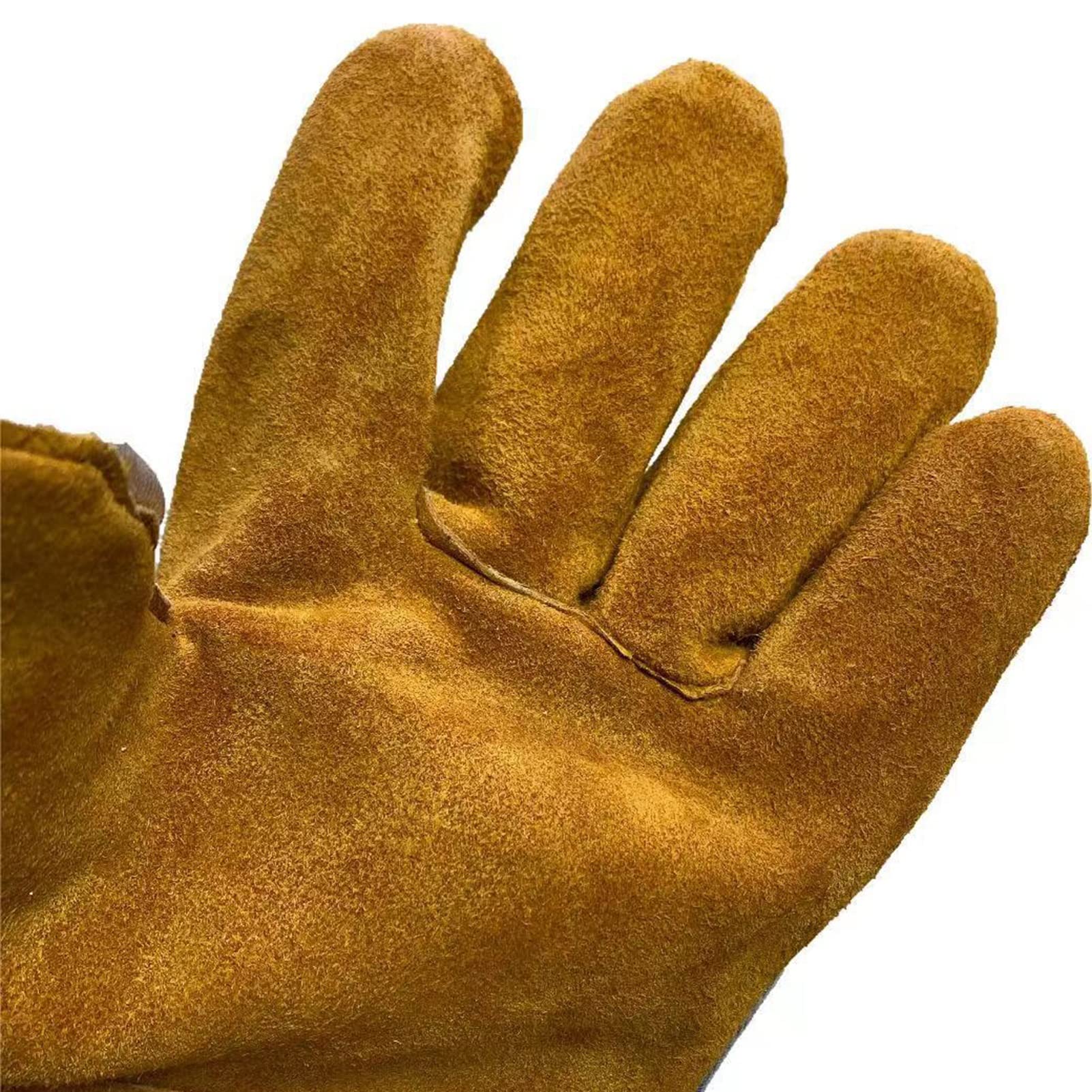 Gartenhandschuhe, schnittfeste Handschuhe, feuerfeste Handschuhe, Handschuhe aus Rindsleder, hochtemperaturbeständige Handschuhe aus Aluminiumfolie, hitzebeständige Handschuhe for Frauen beim Kochen