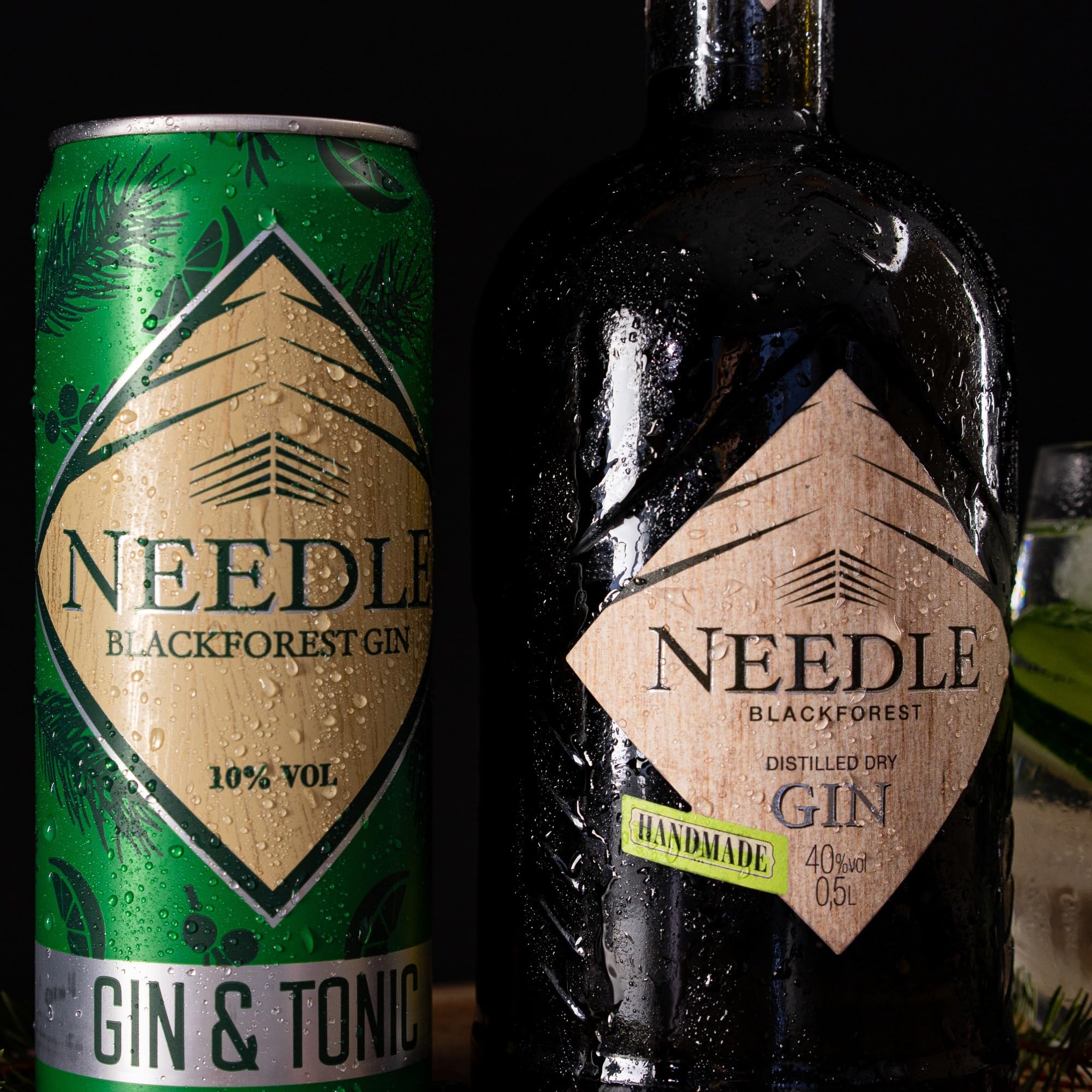 Needle Black Forest Gin&Tonic - der fertige G&T aus der Dose mit original Needle Gin (alc. 10% vol) - 12 x 0,33l (Preis inkl. €3,00 Pfand)