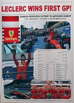 Charles Leclerc 2019 F1 Belgian Grand Prix winner - Spa - souvenir print