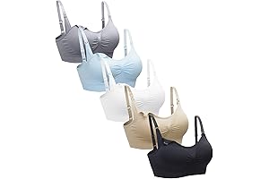 5PACK Nursing Bra Wireless Bra for Handsfree Pumping