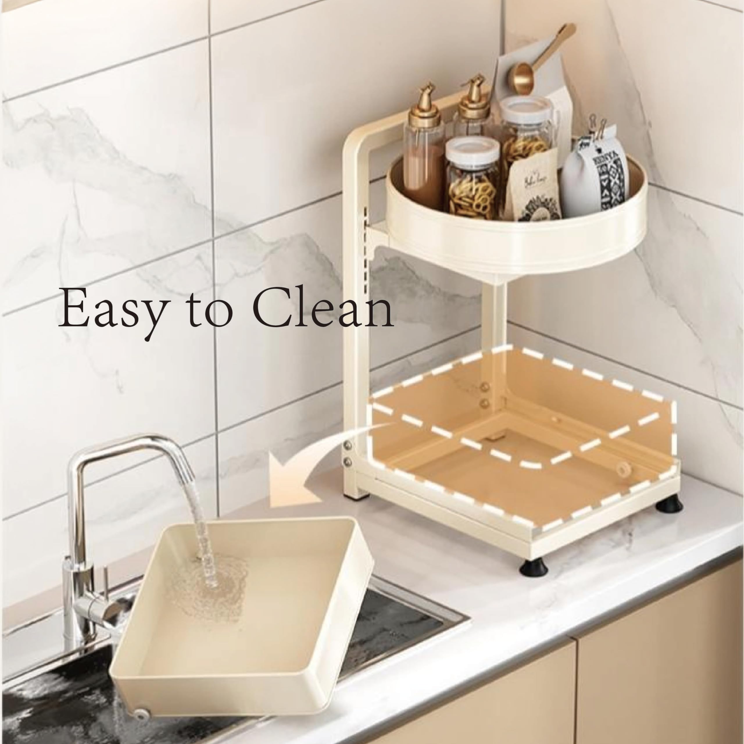 Organizador de cocina, Especiero Giratorio 360°, Estantería de Extraíbles para Armario, hecho de acero al carbono ， Especiero Adecuado Para El Hogar Y La Cocina (Negro-2)