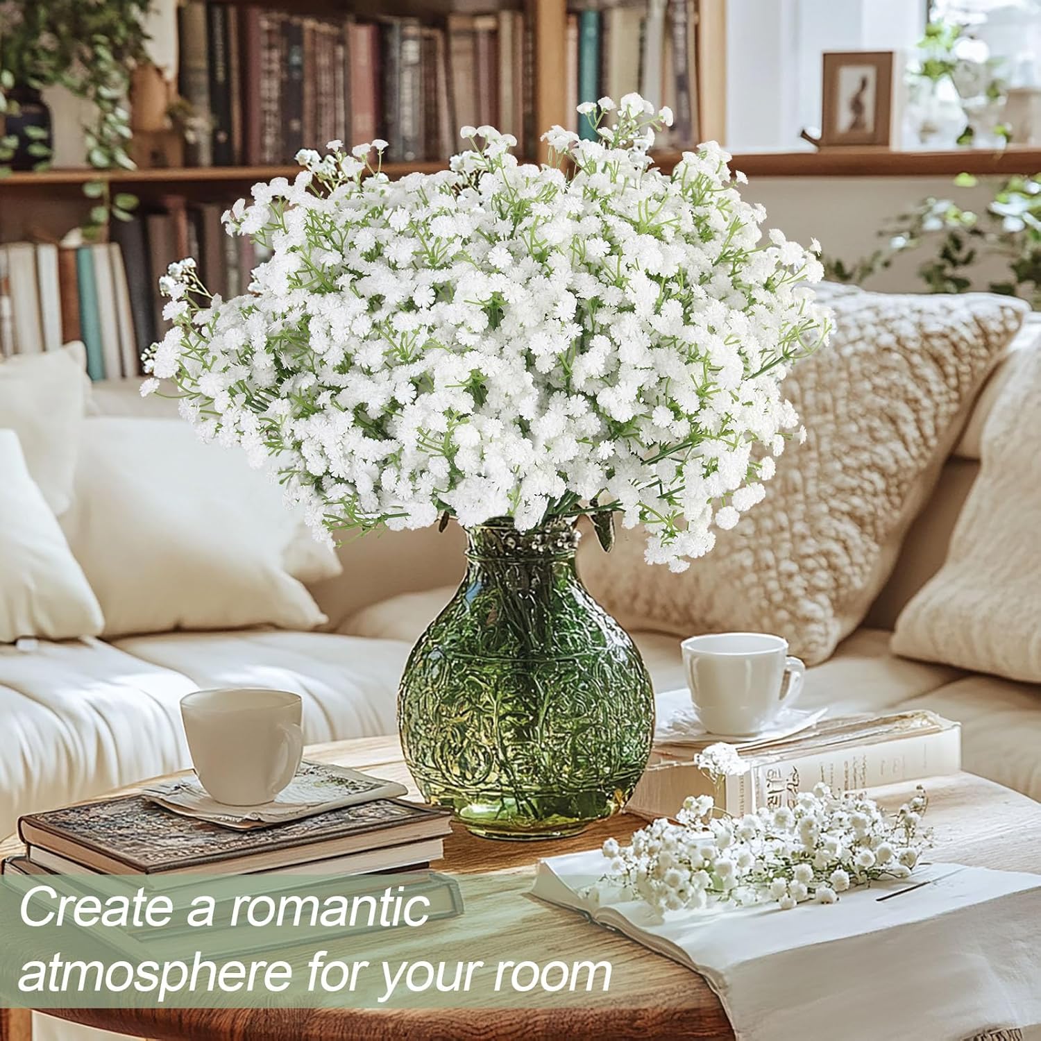 LELEE 30 PCS Baby's Breath Artificial Flowers - White Small Babys Breath Flowers - Real Touch Fake Gypsophila Bouquets for Wedding Decor, Party Arrangements, Home Decoration, DIY Crafts - Image 8