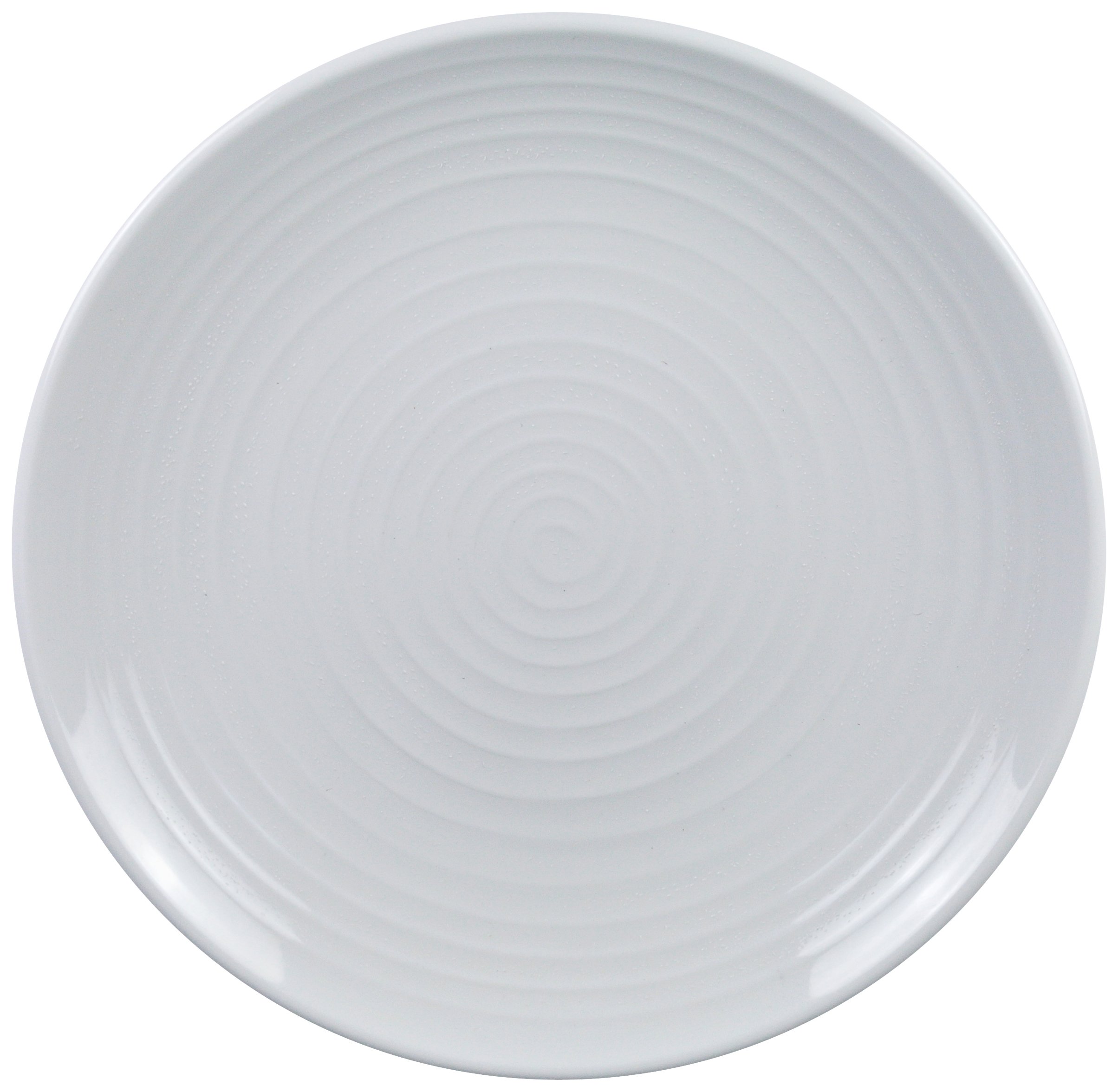 YancoMD-112 Milando Round Plate, 11.5" Diameter, Melamine, White Color, Pack of 12