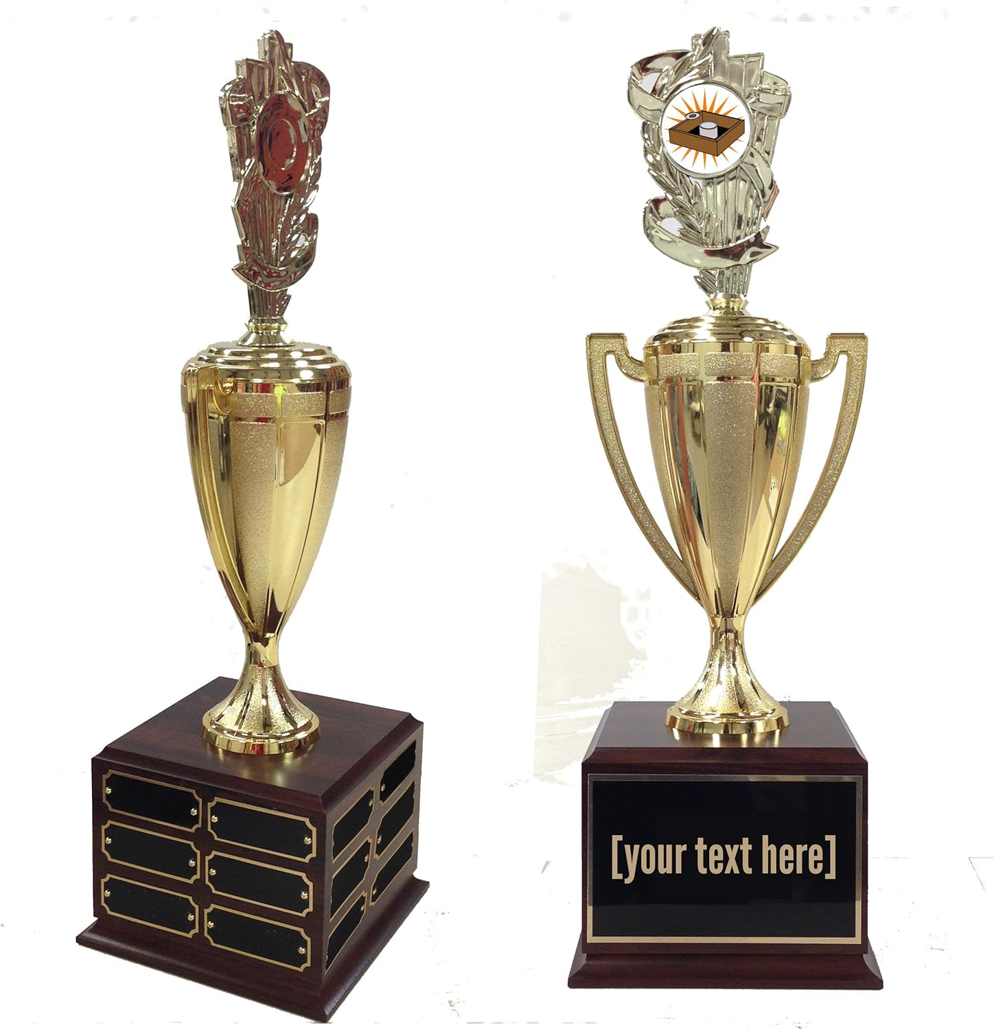 Washer Toss Traveling Trophy - Plastic Trophy with Base, Awards and Trophies for Sports Competition, Prizes for Adults and Kids Gold, 18"