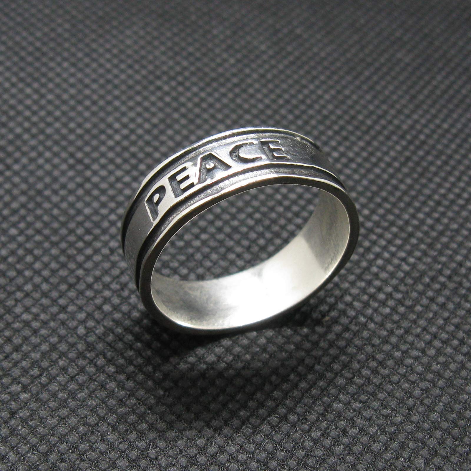 Anillo Plata De Ley Sólido 925 Peace R002008 Empress