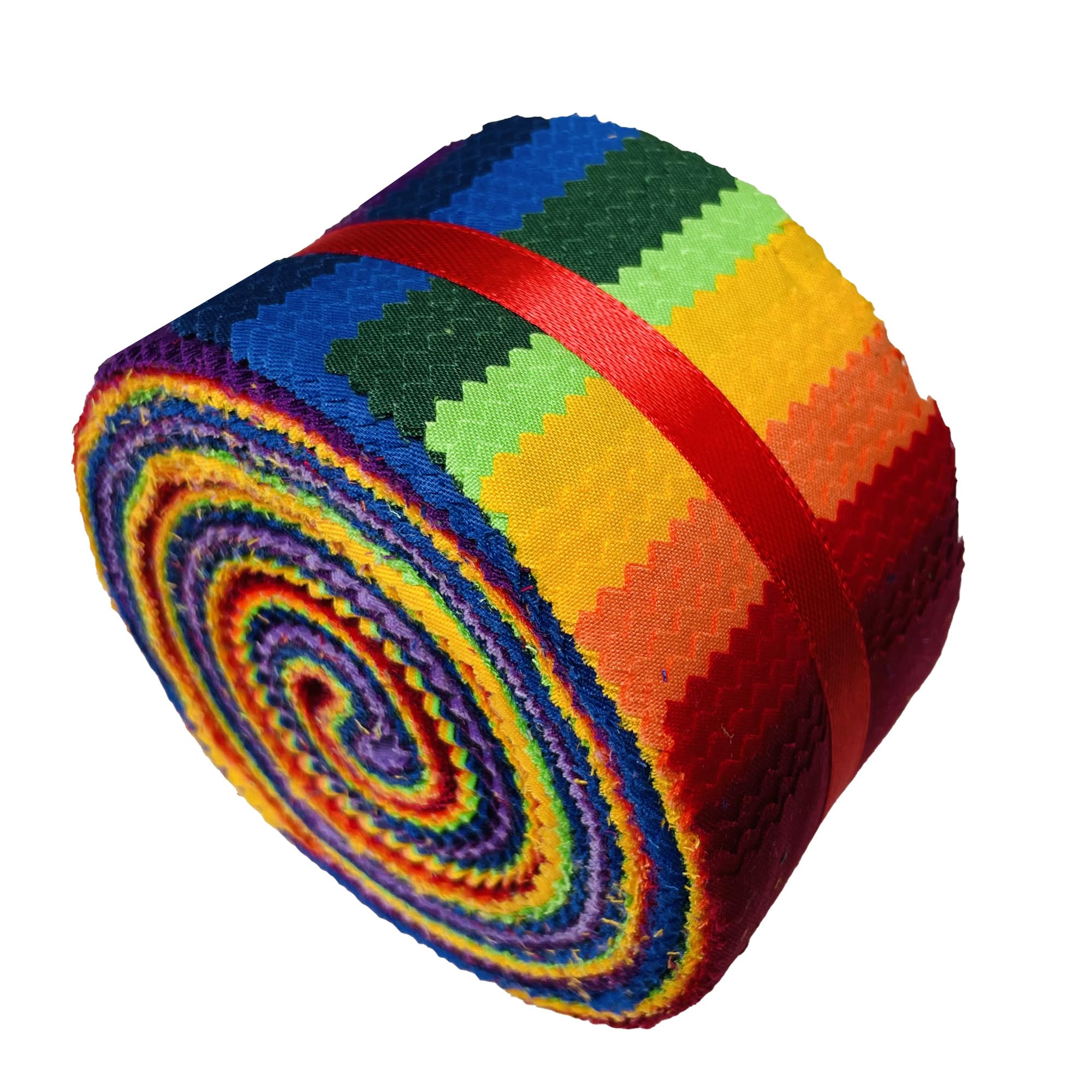 Jelly Roll Fabric 100% Cotton Quilting Fabric, 40 Pre-Cut Strips (2.5 x 44 Inch) for Quilting and Sewing - 10 Assorted Solid Colours-Five Solid Colors — image 1
