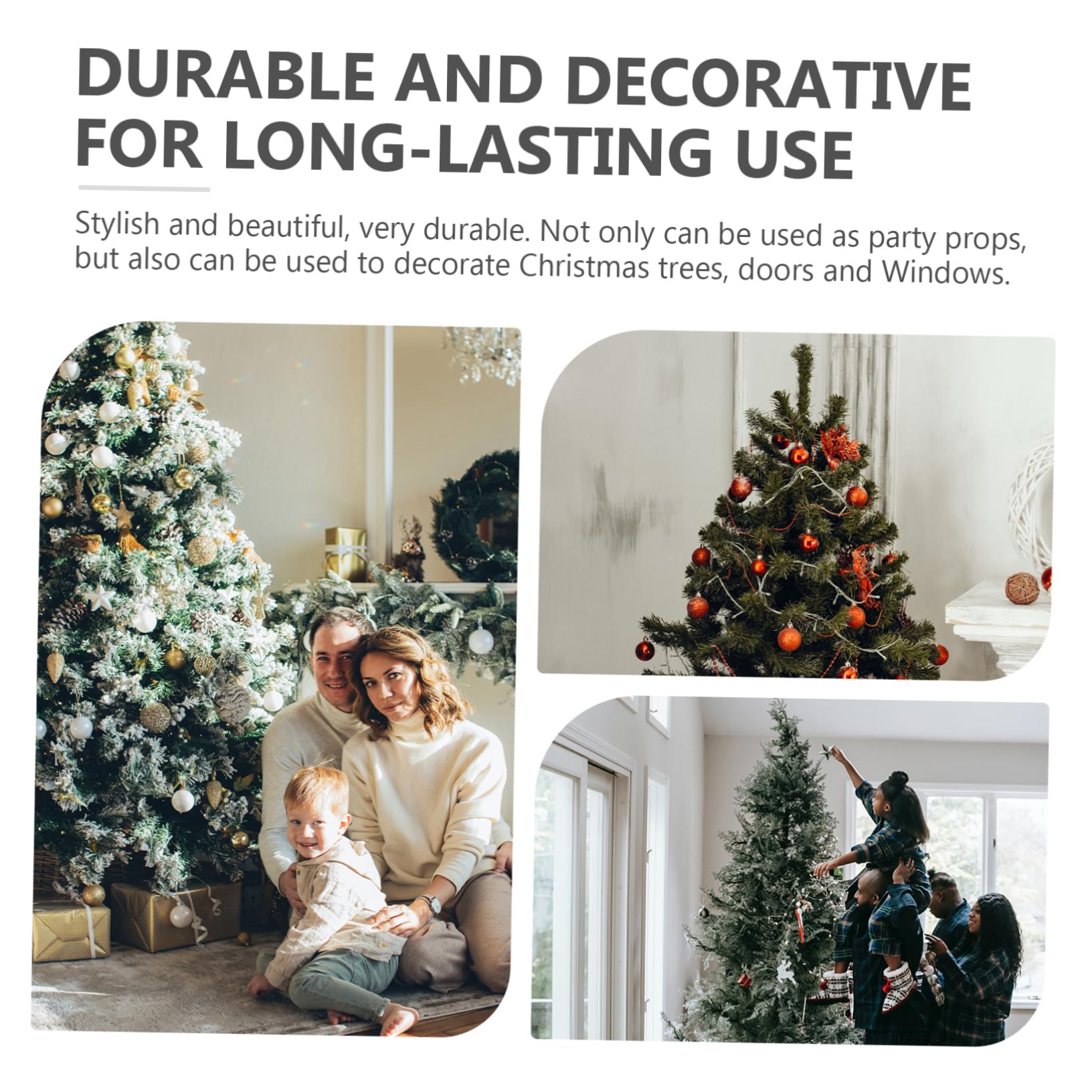 VILLCASE 6 Piezas Campana de Mano Navideña de Metal para Restaurante Decoración de Mesa de Comedor para Campanas Navideñas y Fiestas