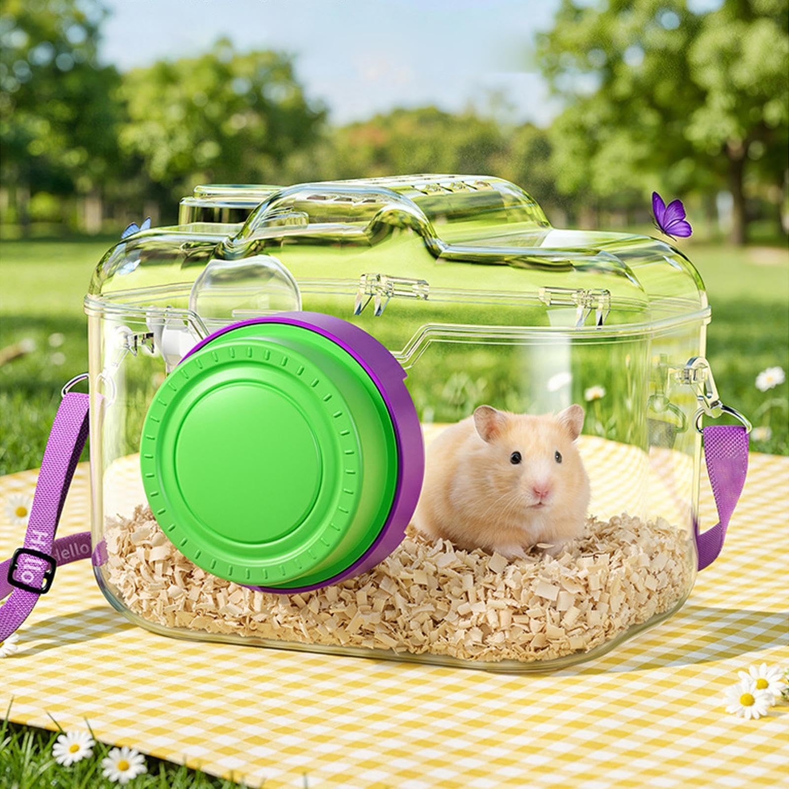 Hamster-Reisetasche, kameraförmige Chinchilla-Transporttasche | Für Tiereltern – Tierarztbesuche, Autofahrten, Camping & tägliche Spaziergänge