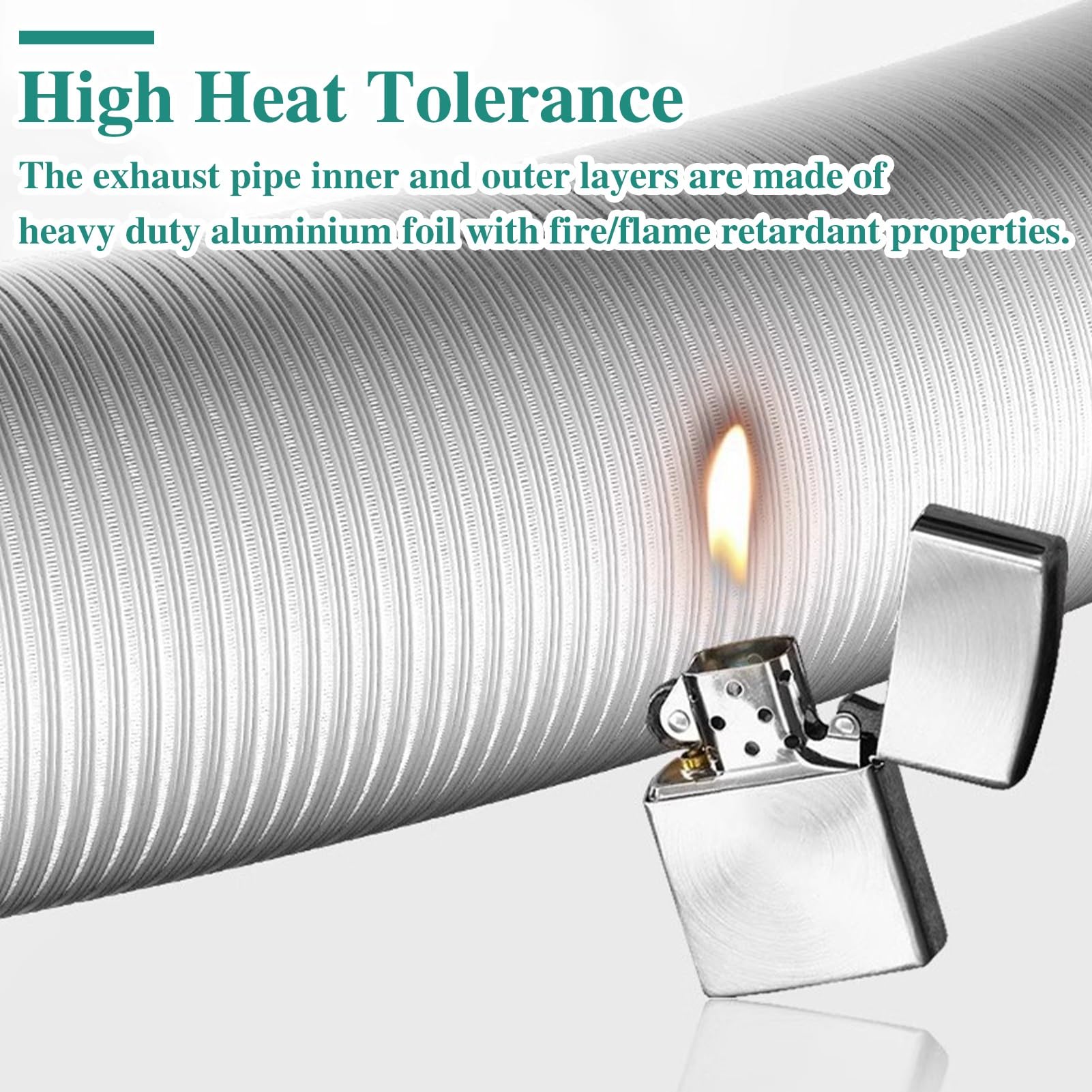 Tubo Flexible Manguera de Ventilación para Secadora de Espacio Reducido con Cinta y Abrazadera, Manguera de Ventilación para Secadora de Conductos de Aluminio Flexible de 10 Pies, Escape de HVAC(90mm(