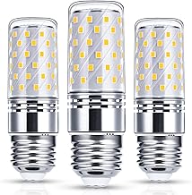 E27 LED Corn Bulb 12 W Light Bulb Warm White 3000 K 1450 LM Replaces 150 W Incandescent Bulb, E27 Edison LED Lamp Corn Cob AC 230 V, Energy Saving Lamp Not Dimmable, Pack of 3