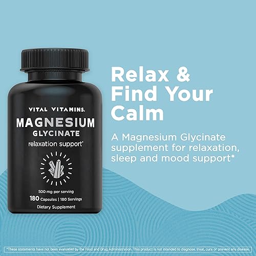 Miniatura 4 de Vital Vitamins Magnesium Glycinate 180 ct + Astaxanthin 60 ct