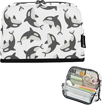 Kids Killer Whale Orca Pencil Case Pouch for Boys Girls