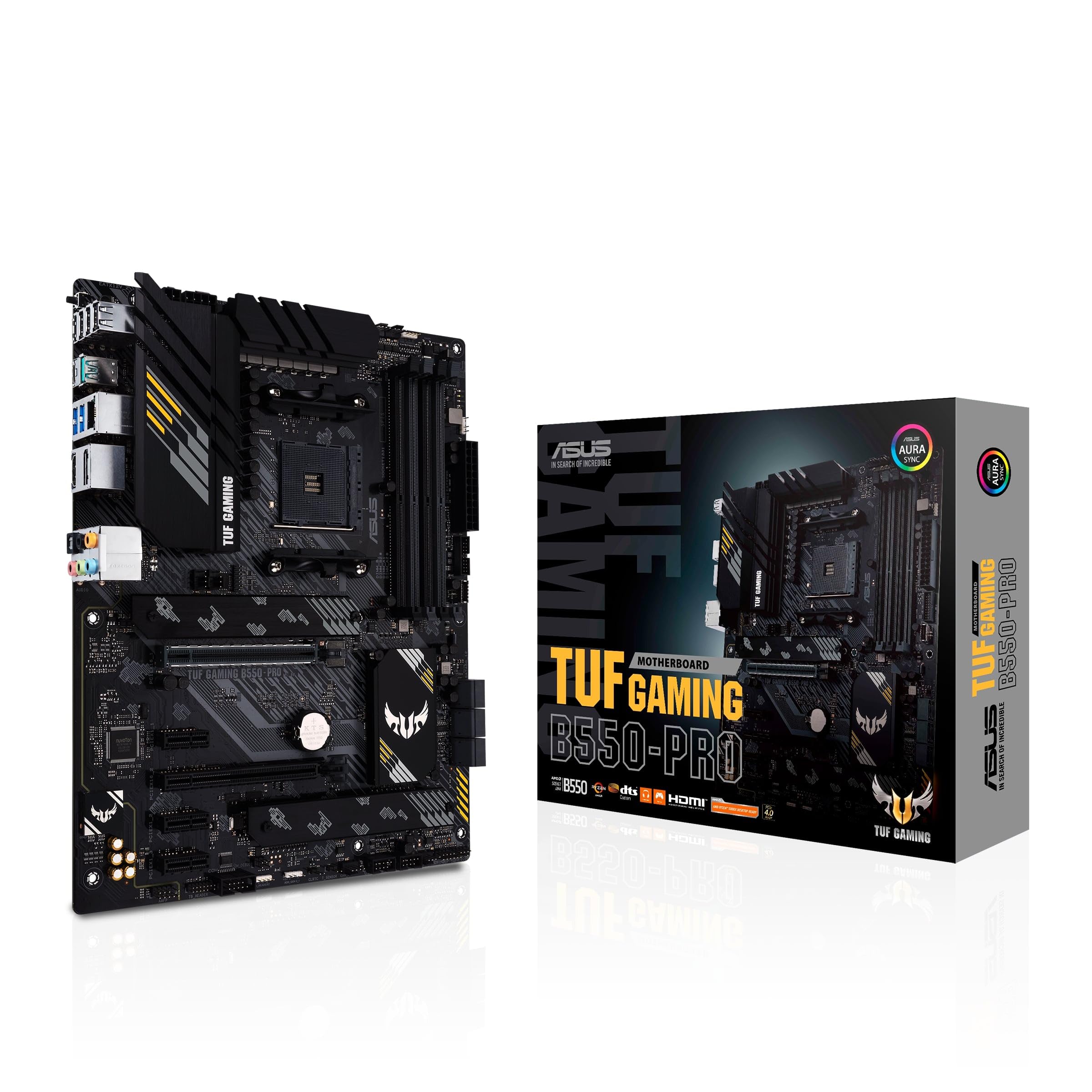 ASUS TUF Gaming B550M-PLUS WiFi II - Placa Base de Gaming Micro-ATX AMD (PCIe 4.0, 2X M.2, VRM de 10 etapas, Wi-Fi 6, 2.5 GB Ethernet, HDMI, DP, USB 3.2 Gen. 2 de Tipo A y C, Aura Sync RGB), B550 II — view 12