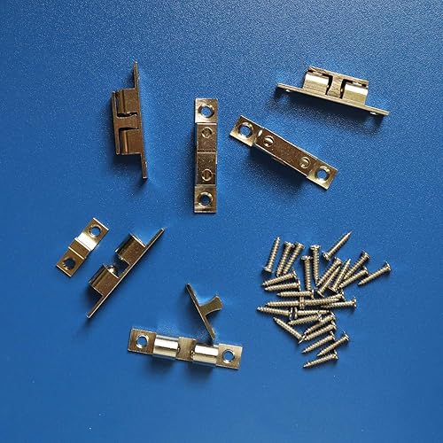 Miniatura 6 de Ball Catch Omitfu - Juego de 6 rodillos de tensión de doble bola de latón macizo chapado en cromo ajustable con tornillos