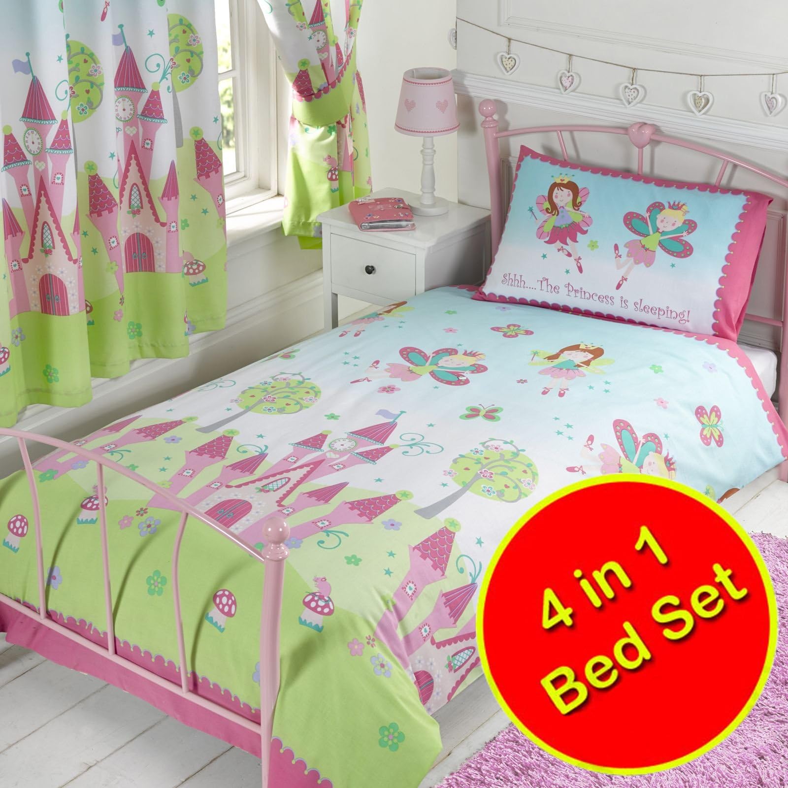 Princess is Sleeping 4 in 1 Junior Bedding Bundle (Duvet + Pillow + Covers)