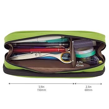 Amazon | リヒトラブ ペンケース 2WAYタイプ ダブル 黄緑 A7557