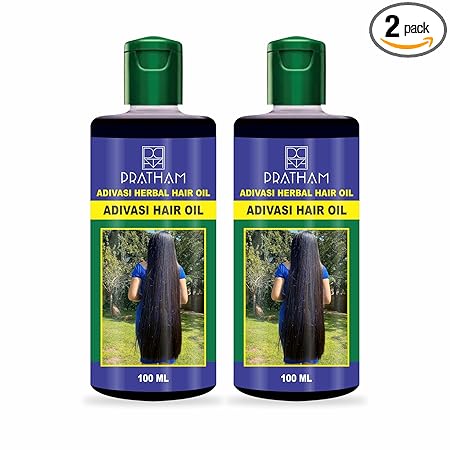 Adiwasi hair oil original, Adiwasi herbal hair oil for hair growth, Hair Fall Control, For women and men,100 ml Pack Of 2