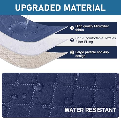 Miniatura 3 de Funda de sofá reclinable acolchada reversible resistente al agua protector de muebles funda de sofá lavable con correas elásticas para niños perros