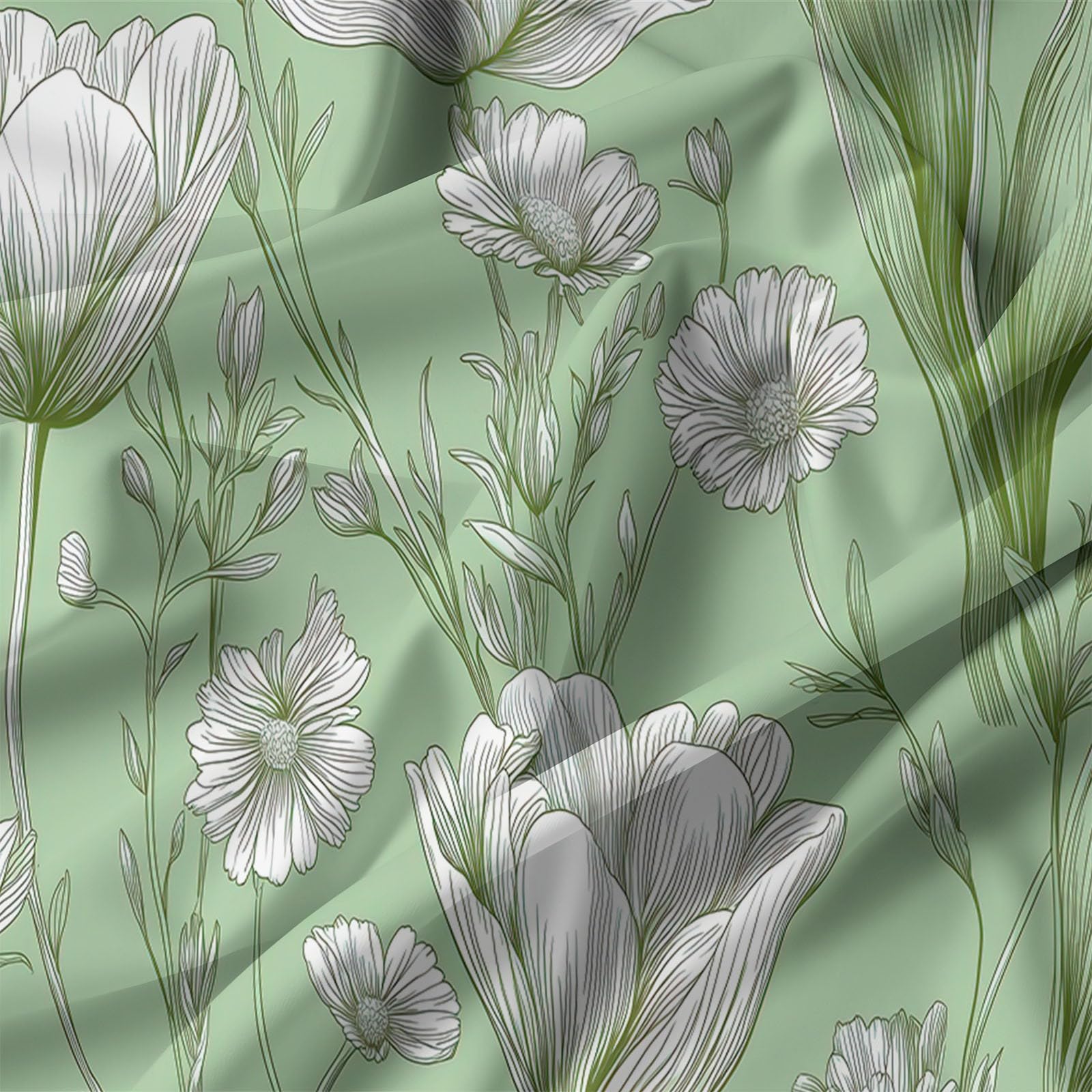 Set copripiumino super king size, in policotone, elegante e delicato, ultra morbido, ipoallergenico, con chiusura a cerniera, verde pallido, 260 x 220 cm